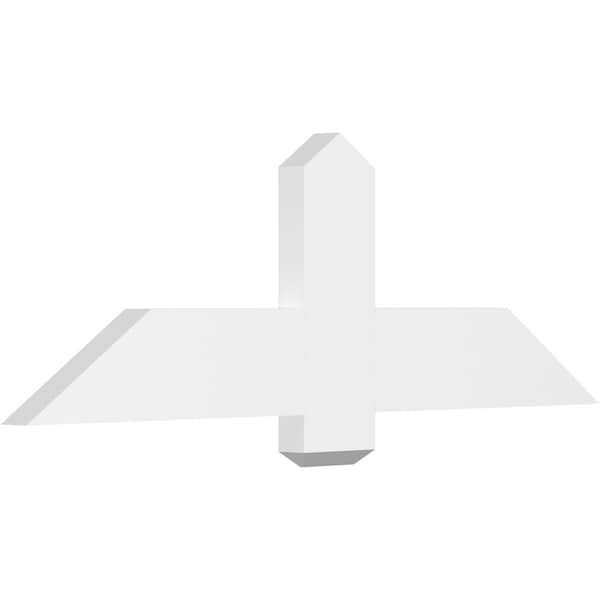 Ekena Millwork Eugene Architectural Grade PVC Gable Bracket, 48"W x 16"H x 2"D x 6"F, 8/12 Pitch GBP048X16X0206EUG00 - main